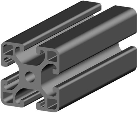 RS PRO Perfil De Aluminio Negro, Perfil De 40 X 40 Mm X 3000mm De Longitud