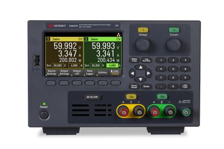 Keysight Technologies 2-Kanal Digital Labornetzgerät 400W, 0 → 60V Dc / 0 → 10A, DKD/DAkkS-kalibriert