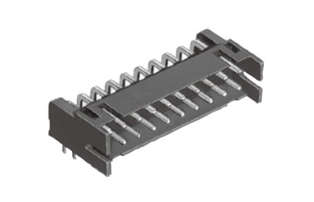 Hirose DF11 Series Right Angle Through Hole PCB Header, 20 Contact(s), 2.0mm Pitch, 2 Row(s), Shrouded
