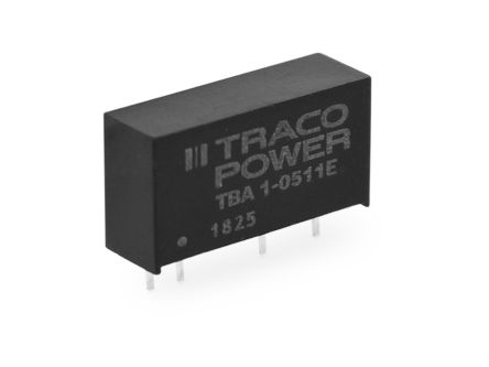 TRACOPOWER TBA 1E DC/DC-Wandler 1W 24 V Dc IN, ±5V Dc OUT / ±100mA 1.5kV Dc Isoliert