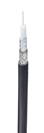 Belden Cable Coaxial RG11/U, 75 Ω, Long. 304.8m, Funda De Libre De Halógenos Y Bajo Nivel De Humo (LSZH) Negro