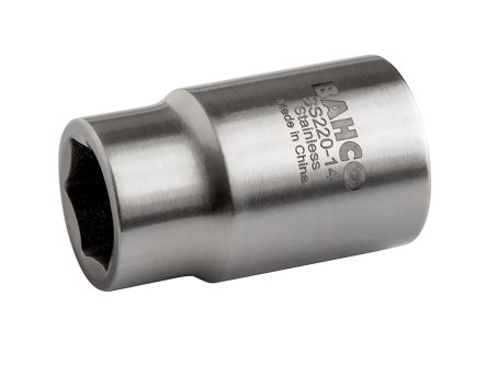 Bahco 1/4 In Drive 14mm Standard Socket, 6 Point, 26 Mm Overall Length