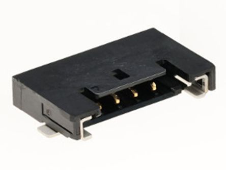 Molex Leiterplatten-Stiftleiste Gewinkelt, 5-polig / 1-reihig, Raster 1.0mm, Kabel-Platine, Lötanschluss-Anschluss,