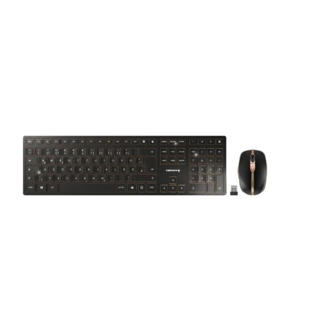 CHERRY Wireless Compact Keyboard And Mouse Set, QWERTY, Black