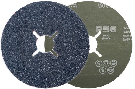 RS PRO Disque Abrasif, P36, Ø 125mm, Par 25