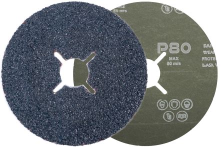 RS PRO Disco Abrasivo In Ossido Di Alluminio, Ø 125mm, Grana P80