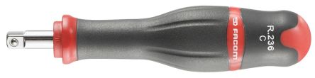 Facom Square Nut Driver, 1/4 In Tip, 130 Mm Overall