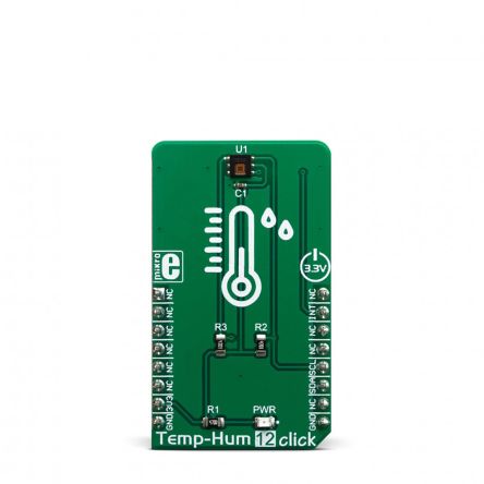 MikroElektronika HDC2080 Temp&Hum 12 Click Entwicklungskit, Temperatur- Und Feuchtigkeitssensor