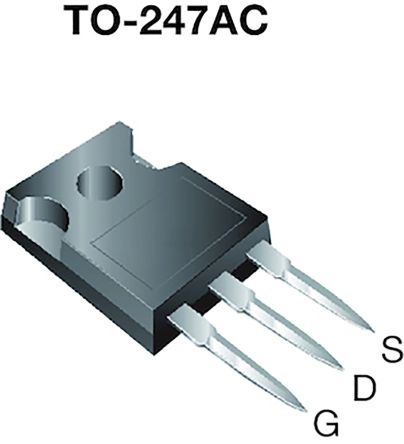 Vishay MOSFET, Canale N, 182 MΩ, 19 A, TO247AC, Su Foro