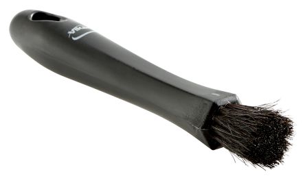 Vikan 22mm Bürste Mit Natürliche Haare-Borsten Detailbürste, Weich Schwarz, Borsten L. 24mm Für Kfz-Außenteile,