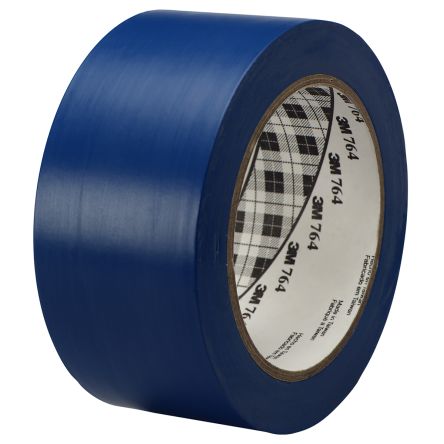3M Scotch 764 Blue Vinyl 3 Lane Marking Tape, 0.125mm Thickness