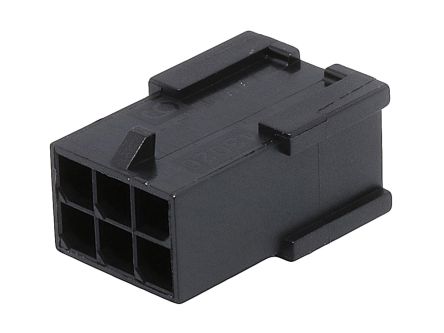 Molex, Micro-Fit Male Crimp Connector Housing, 3mm Pitch, 6 Way, 2 Row
