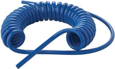 CEJN Polyurethan Spiralschlauch Blau, Innen-Ø 5mm X 6m, 10bar