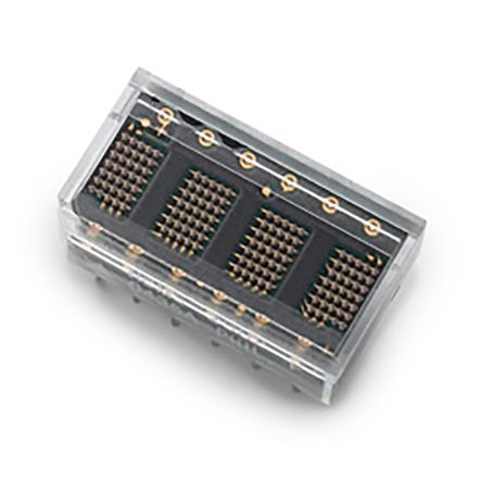 Broadcom HCMS-2902 4 Digit Dot Matrix LED Display, 5 X 7 Dot Matrix Red 270 (Typ.) μcd 3.7mm