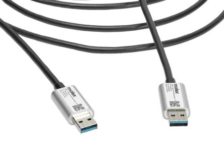Molex USB-Kabel, USBA / USBA, 5m USB 3.1 Transparent