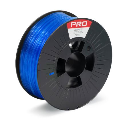 RS PRO PET-G 3D-Drucker Filament Zur Verwendung Mit Gängige Desktop-3D-Drucker, Lichtdurchlässig Blau, 1.75mm, FDM, 1kg