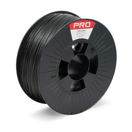 RS PRO Filamento Para Impresora 3D FDM, PET-G, 1.75mm, Negro Traslúcido, 1kg