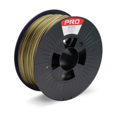 RS PRO PLA 3D-Drucker Filament Zur Verwendung Mit Gängige Desktop-3D-Drucker, Gold, 1.75mm, FDM, 1kg
