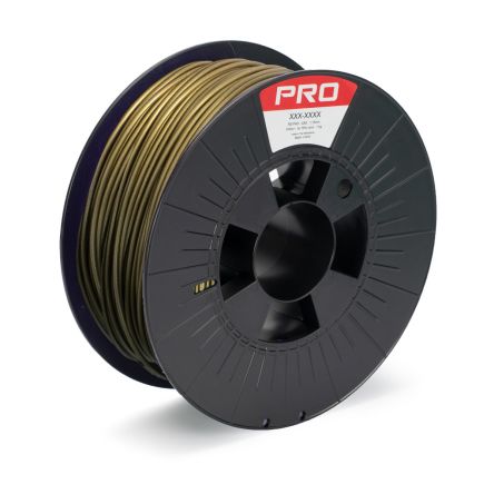 RS PRO Filamento Para Impresora 3D FDM, PLA, 2.85mm, Oro, 1kg