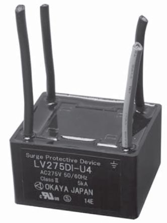 Okaya Electric Industries, LV275DI-Q4, Überspannungsableiter, Oberflächenmontage, 1-phasig 5kA LV