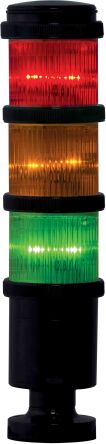 RS PRO LED Signalturm Linse Rot/Grün/Gelb Blitz, Dauer 237mm Multifunktion