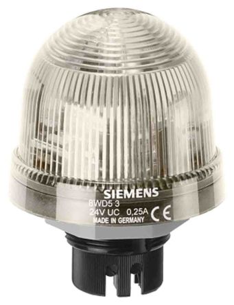 Siemens, LED Dauer Signalleuchte Klar, 12 → 230 V Ac/dc, Ø 75mm X 96.5mm
