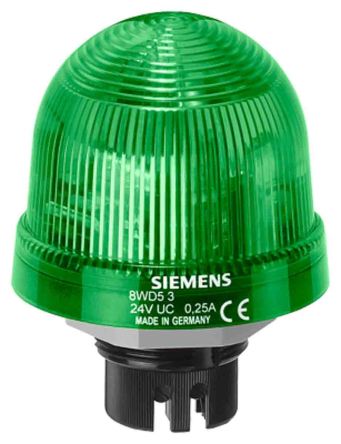 Siemens Segnalatore Fisso, LED, Verde, 12 → 230 V C.a./c.c.
