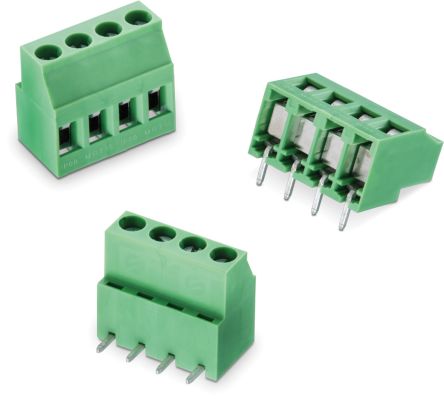 Wurth Elektronik Würth Elektronik 2447 Printklemme / Stecker Vertikal, PCB, 4-polig / 1-reihig, Raster 5mm