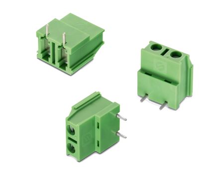 Wurth Elektronik 2534 Series PCB Terminal Block, 2-Contact, 7.62mm Pitch, Through Hole Mount, 1-Row, Solder Termination