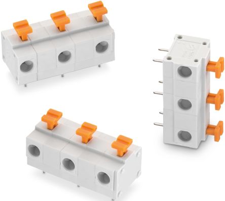 Wurth Elektronik 4116 Series PCB Terminal Block, 4-Contact, 10.16mm Pitch, Through Hole Mount, 1-Row, Solder Termination