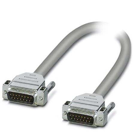 Phoenix Contact Male 15 Pin D-sub To Male 15 Pin D-sub Serial Cable, 1m