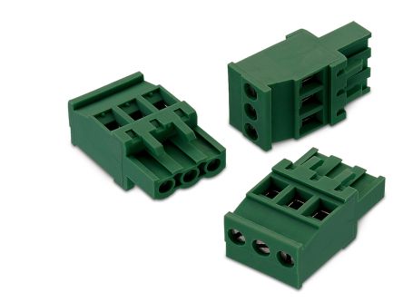 Wurth Elektronik Borne Para PCB De 16 Vías, Paso 5.08mm, 15A, De Color Verde, Montaje De Cable, Terminación Soldador