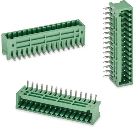 Wurth Elektronik Borne Para PCB Macho De 7 Vías, Paso 2.5mm, 12A, De Color Verde, Montaje En PCB, Terminación Soldador