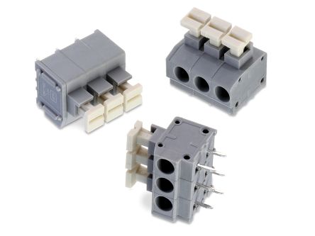 Wurth Elektronik 411B Series PCB Terminal Block, 3-Contact, 5mm Pitch, PCB Mount, 1-Row, Solder Termination