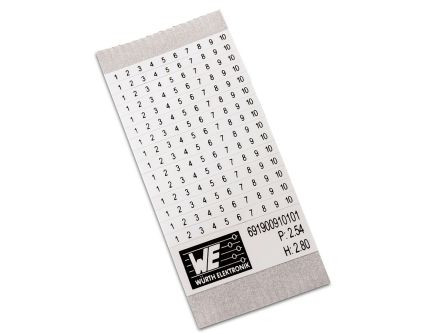 Wurth Elektronik, WR-TBL Adhesive Marker Card For Use With Terminal Blocks