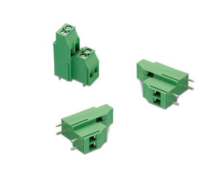 Wurth Elektronik Borne Para PCB De 6 Vías, Paso 5mm, 20A, De Color Verde, Montaje Montaje En Orificio Pasante,