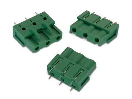Wurth Elektronik Borne Para PCB De 5 Vías, Paso 7.62mm, 20A, De Color Verde, Montaje Montaje En Orificio Pasante,