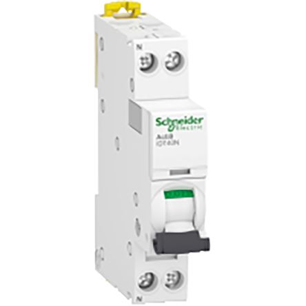 Schneider Electric Acti 9 Acti9 IDT40N MCB, 1P, 10A Curve C, 230V AC, 10 KA Breaking Capacity