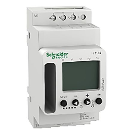 Schneider Electric Temporizador De Carril DIN, 2 Canales, Digital, 230 V Ac Acti 9