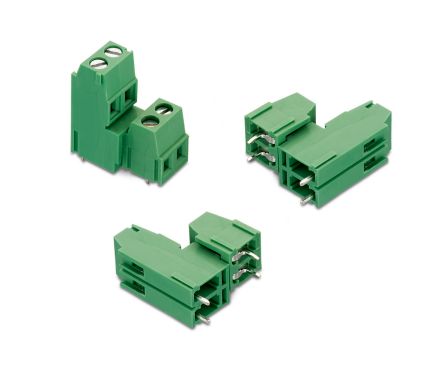 Wurth Elektronik Borne Para PCB De 4 Vías, Paso 5.08mm, 20A, De Color Verde, Montaje Montaje En Orificio Pasante,