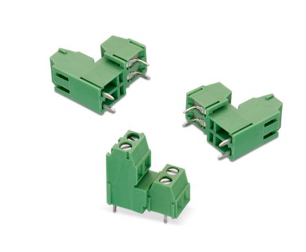 Wurth Elektronik Borne Para PCB De 4 Vías, Paso 3.5mm, 10A, De Color Verde, Montaje Montaje En Orificio Pasante,