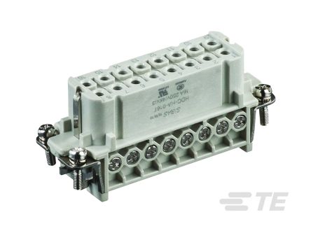 TE Connectivity HDC HA Industrie-Steckverbinder Kontakteinsatz, 16-polig 16A, Schrauben