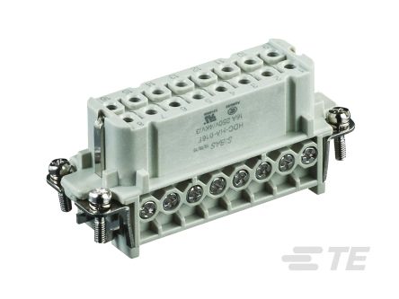 TE Connectivity HDC HA Industrie-Steckverbinder Kontakteinsatz, 16-polig 10A, Schrauben
