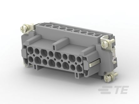TE Connectivity HDC HE Industrie-Steckverbinder Kontakteinsatz, 16-polig 16A Buchse, Schrauben