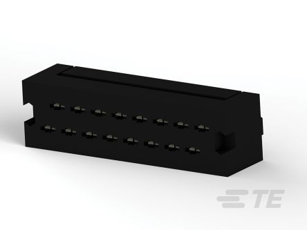TE Connectivity Embase Pour CI, AMP-LATCH, 16 Pôles, 2.54mm, 2 Rangées, 1.0A, Droit