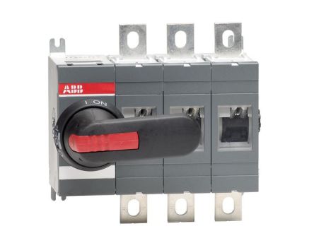 ABB 3P Pole Base Mounting Isolator Switch - 400A Maximum Current, 400kW Power Rating, IP00