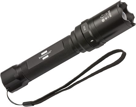 Brennenstuhl TL 400 AFS Akku Taschenlampe LED Schwarz Im Alu-Gehäuse, 430 Lm / 215 M, 184 Mm