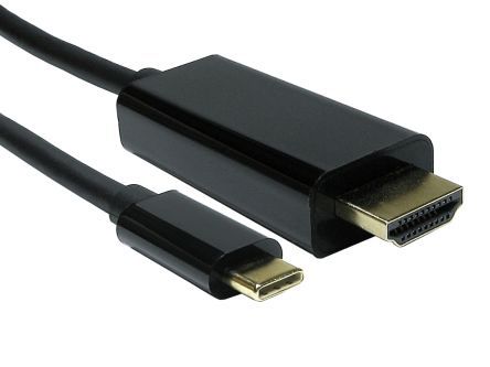 RS PRO USB-Kabel, USB C / HDMI, 2m USB 3.1 Schwarz