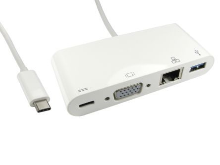 RS PRO Adapter, USB 3.1, USB C 1 Display, - VGA