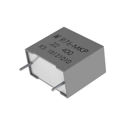 KEMET R76_125C, AEC-Q200 Folienkondensator 2.7nF ±5% / 1 KV Dc, 600 V Ac, THT Raster 10mm